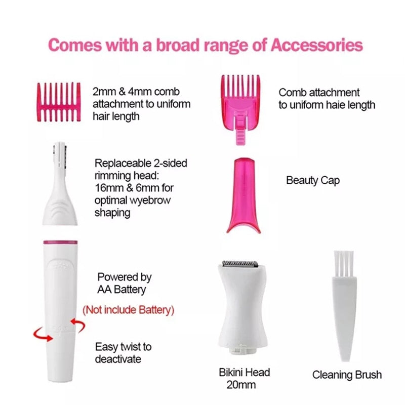 5-in-1 Multifunction Hair Removal Combo – All-in-One Solution for Effortless, Painless Grooming!