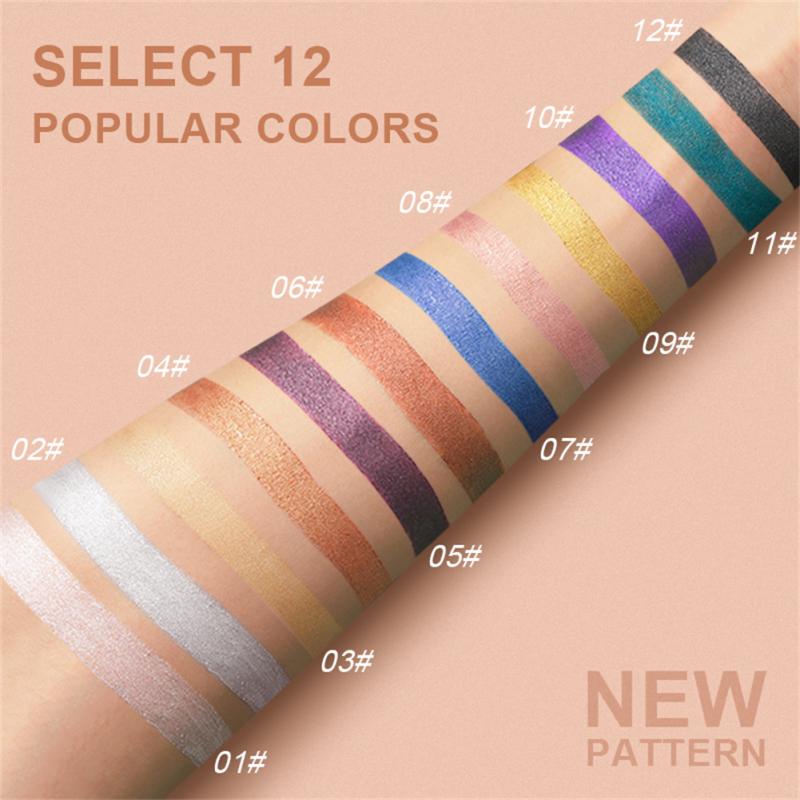 12-Color Eyeshadow Pencil Set – Waterproof, Shimmering Shades for All-Day Glam