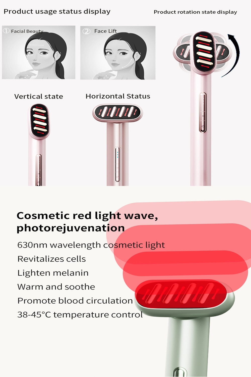 REVOLAX 5-in-1 Facial Wand LED