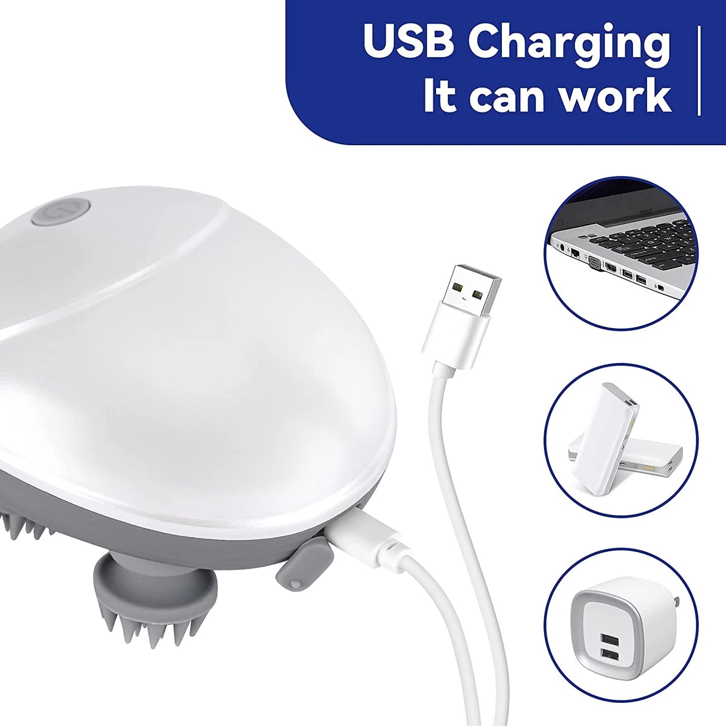 Portable Head and Scalp Massage Device – Deep Tissue Relief with Heat Function