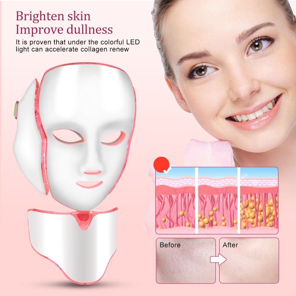 Skin LED Light Therapy Face Mask Red Light Therapy Treatment Device